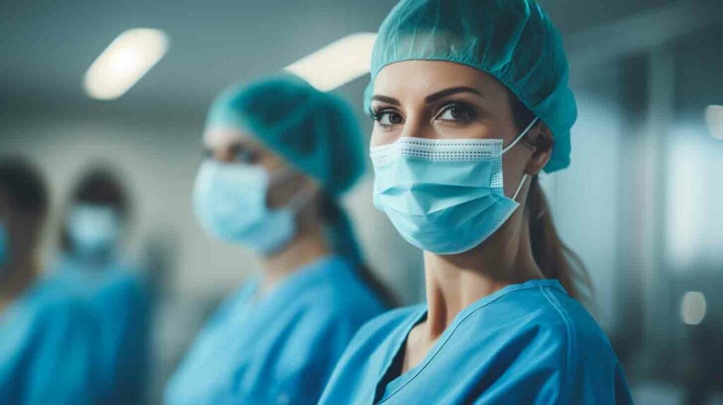 Orthopedic surgeon woman looking at the camera