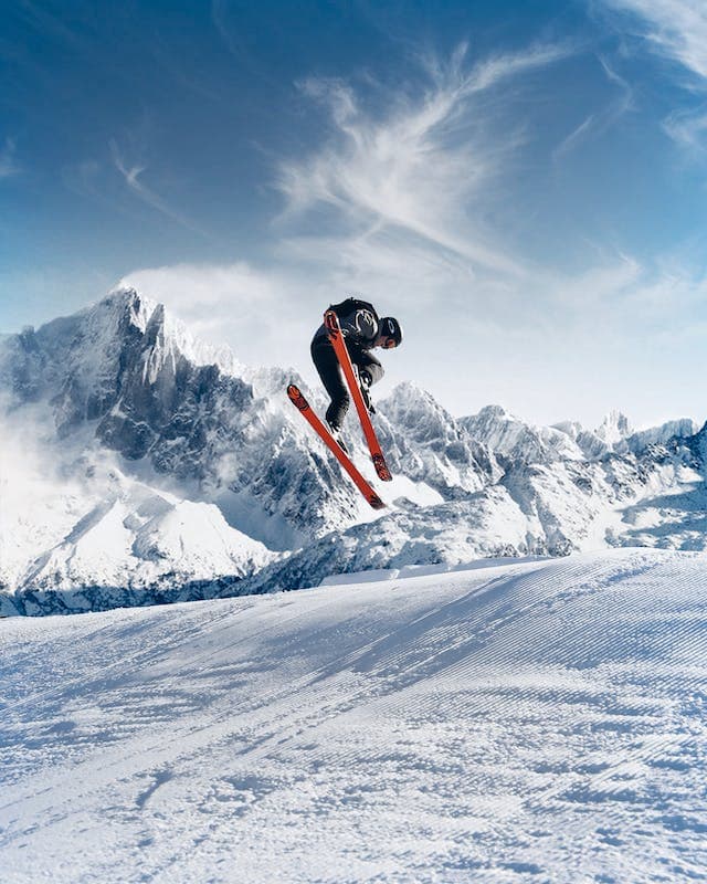 Ski jumping man