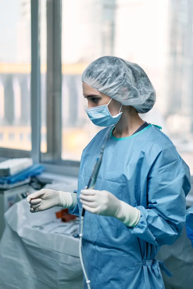 woman in operating room